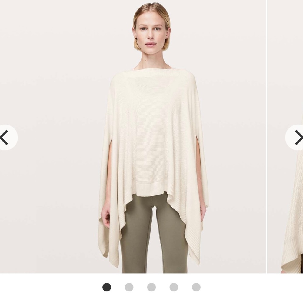 Lululemon Forward Fold Cape Poncho in Soft Ivory